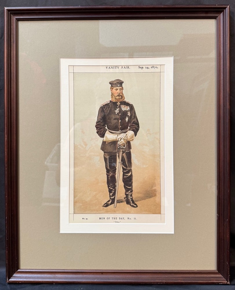 ORIGINAL VANITY FAIR CARICATURE OF THE CROWN PRINCE OF PRUSSIA BY JAMES JACQUES JOSEPH TISSOT (1 of 5)