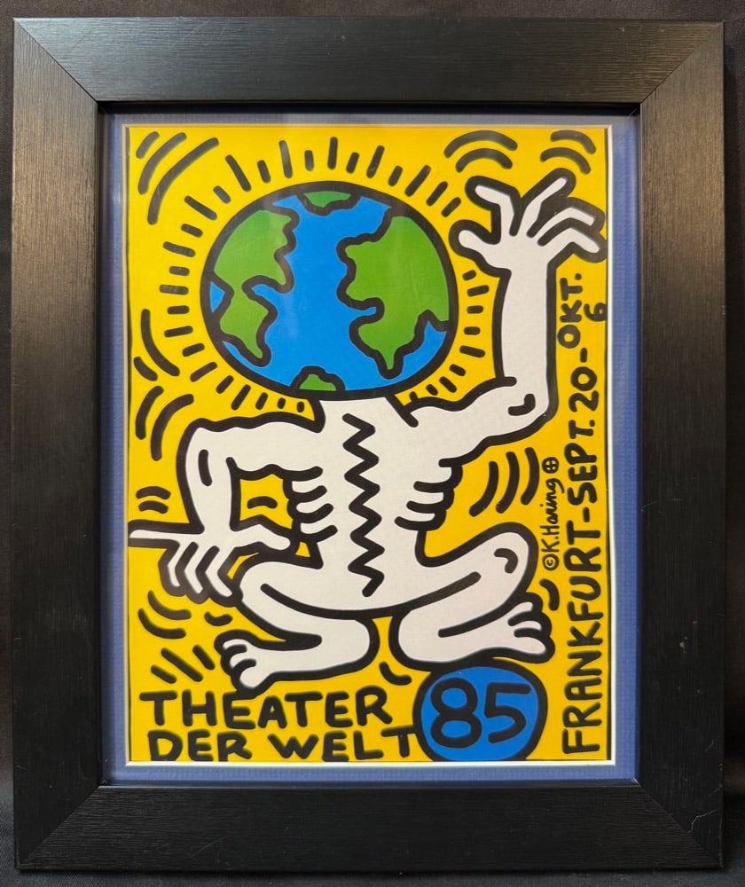 KEITH HARING (1958-1990) THEATER DER WELT POSTER, 1985, 10IN x 12IN (25cm x 30cm) (1 of 4)