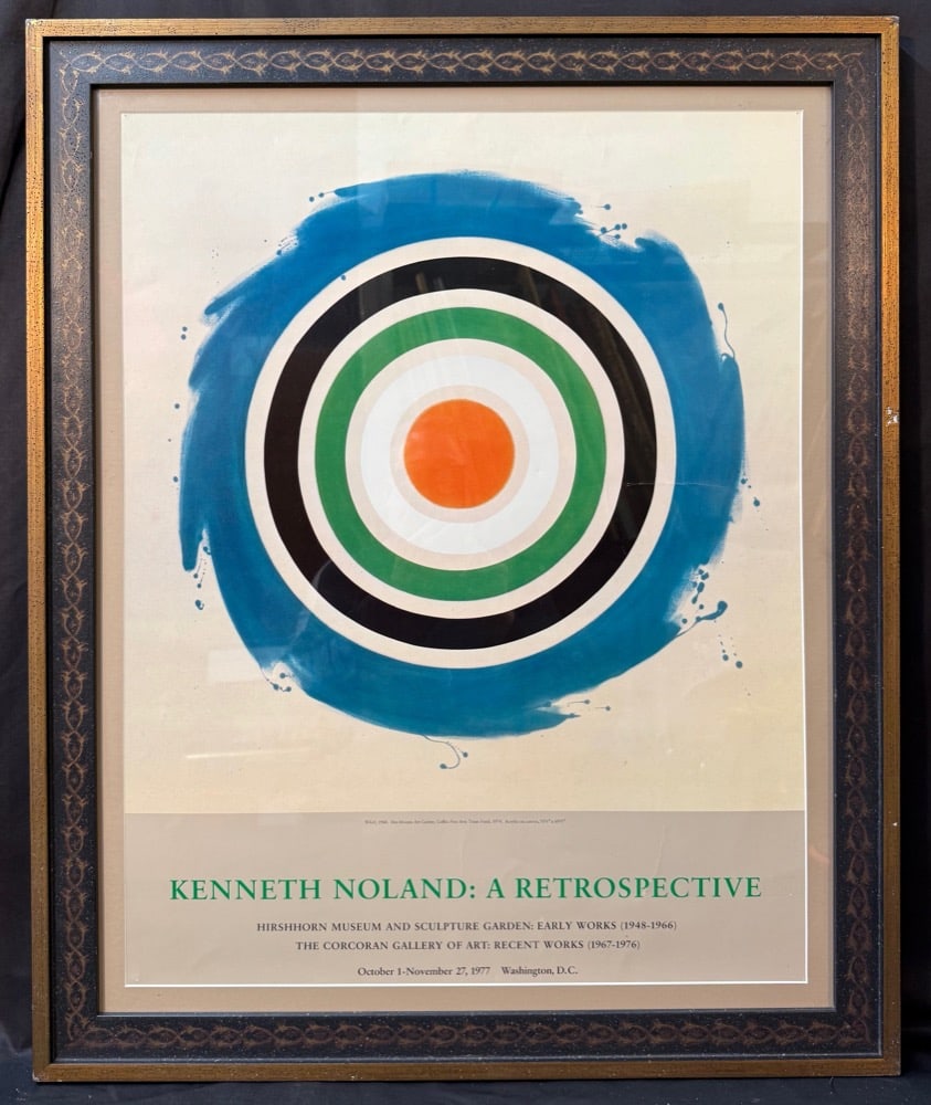 ORIGINAL KENNETH NOLAND (1924-2010) ART EXHIBITION POSTER FOR KENNETH NOLAND: A RETROSPECTIVE, (1 of 7)