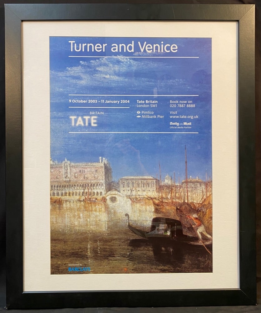 ORIGINAL WILLIAM TURNER (1775-1851) TATE BRITAIN EXHIBITION POSTER, 29.5IN x 3.5IN (75cm x 90cm) (1 of 5)