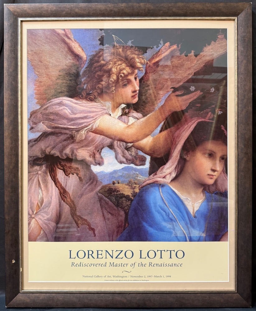 LORENZO LOTTO (1480-1556) ORGINAL NATIONAL GALLERY OF ART EXHIBIT POSTER, 27IN x 33IN (69cm x 84cm) (1 of 5)