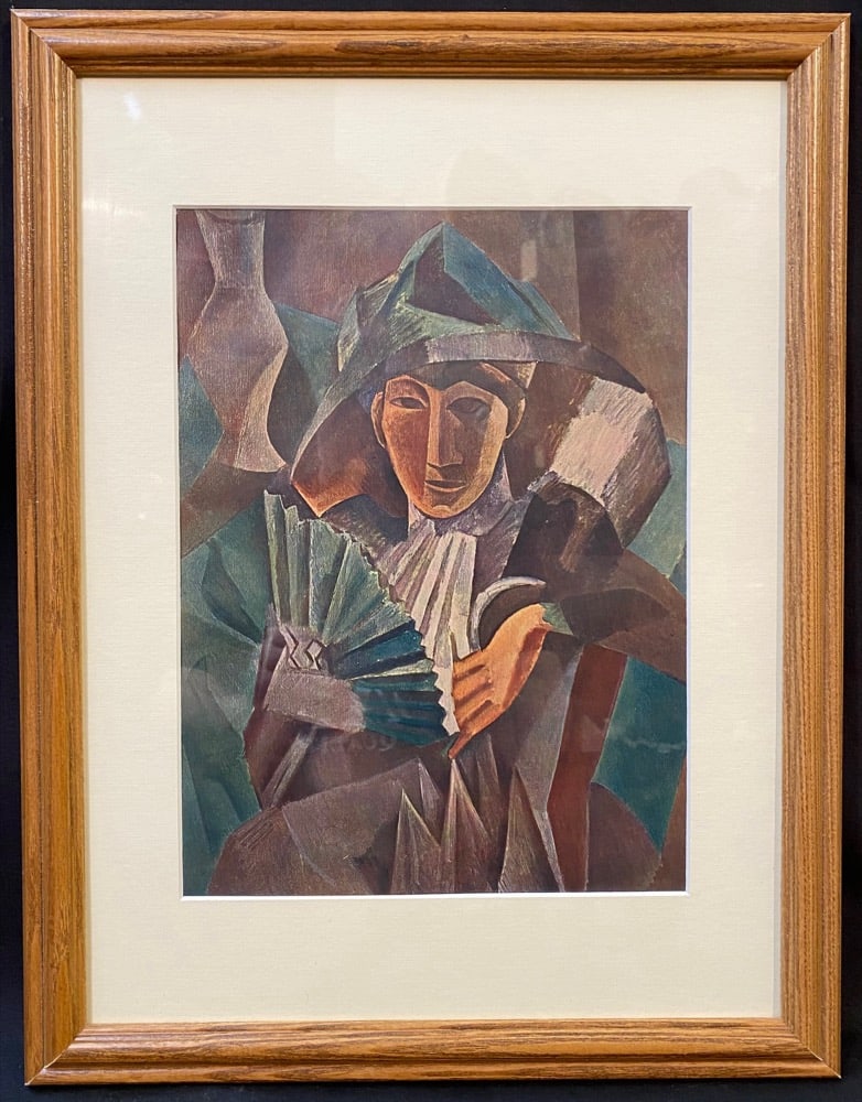 AFTER PABLO PICASSO (1881-1973) LITHOGRAPH TITLED LA DAME A L?EVENTAIL, 14IN x 18IN (36cm x 46cm): After Pablo Picasso (1881-1973) lithograph titled La Dame A L’Eventail. This piece is after the original which was painted in 1909, and is now displayed in the Pushkin Museum in Moscow. This pie
