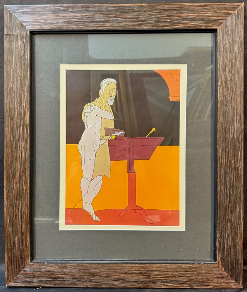 VALERIO ADAMI (1935) ORIGINAL UNTITLED LITHOGRAPH, 21IN x 24.5IN (53cm x 62cm) (1 of 3)