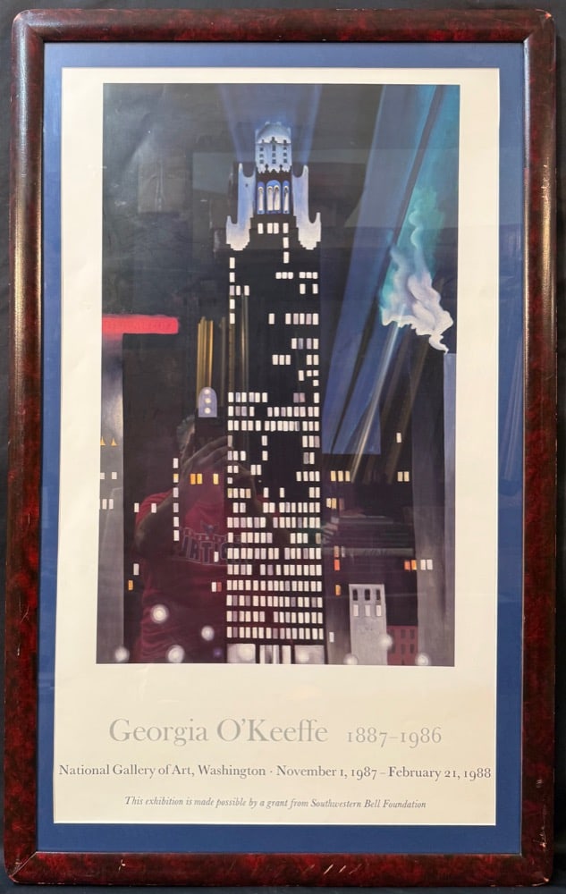 ORIGINAL 1987 GEORGIA O?KEEFFE NATIONAL GALLERY EXHIBITION POSTER, RADIATOR BUILDING, NIGHT, NEW (1 of 7)