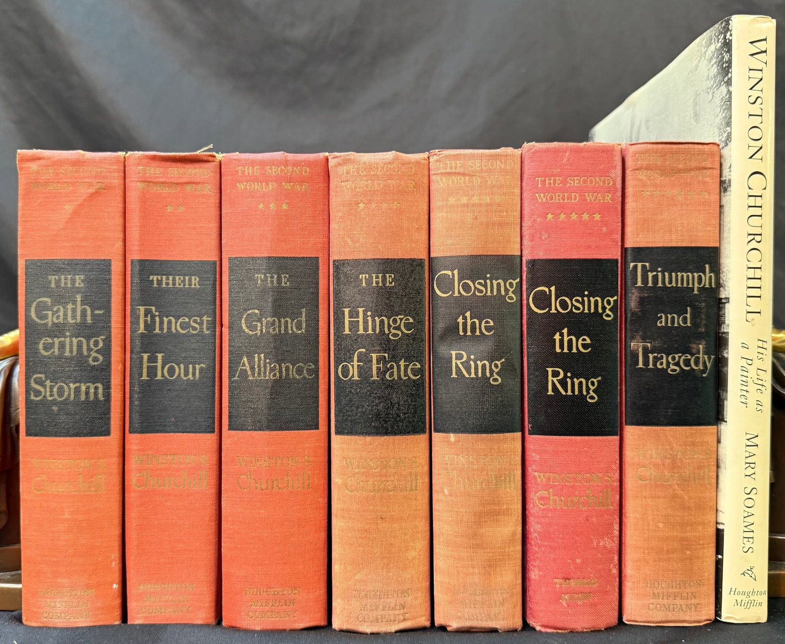 WINSTON CHURCHILL WWII COMPLETE 6-VOLUME HISTORY & ART MEMOIR, 8-BOOK COLLECTION (1 of 9)