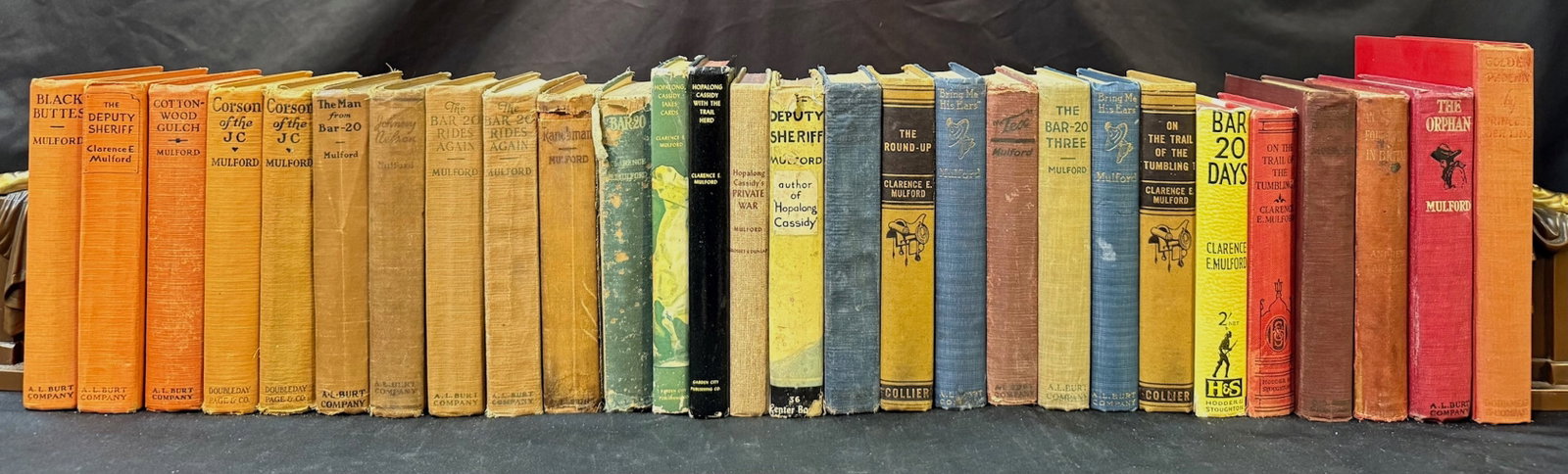 CLARENCE E. MULFORD WESTERNS BOOK SET, 28 VOLUMES, 1907-1950 (1 of 8)