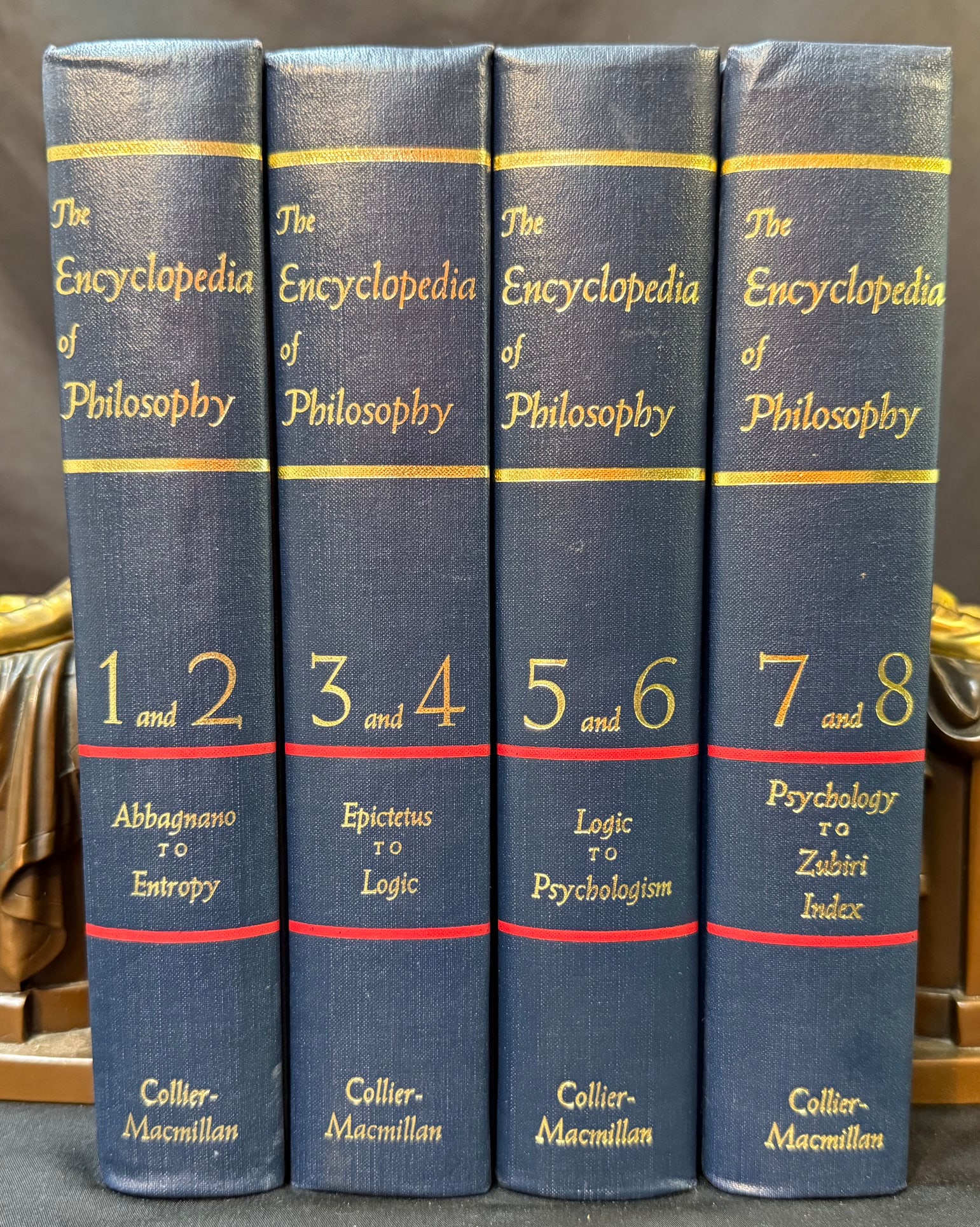 COMPLETE 8-VOLUME ENCYCLOPEDIA OF PHILOSOPHY, MACMILLAN 1972, HANDSOME FOUR-BOOK LIBRARY SET (1 of 6)