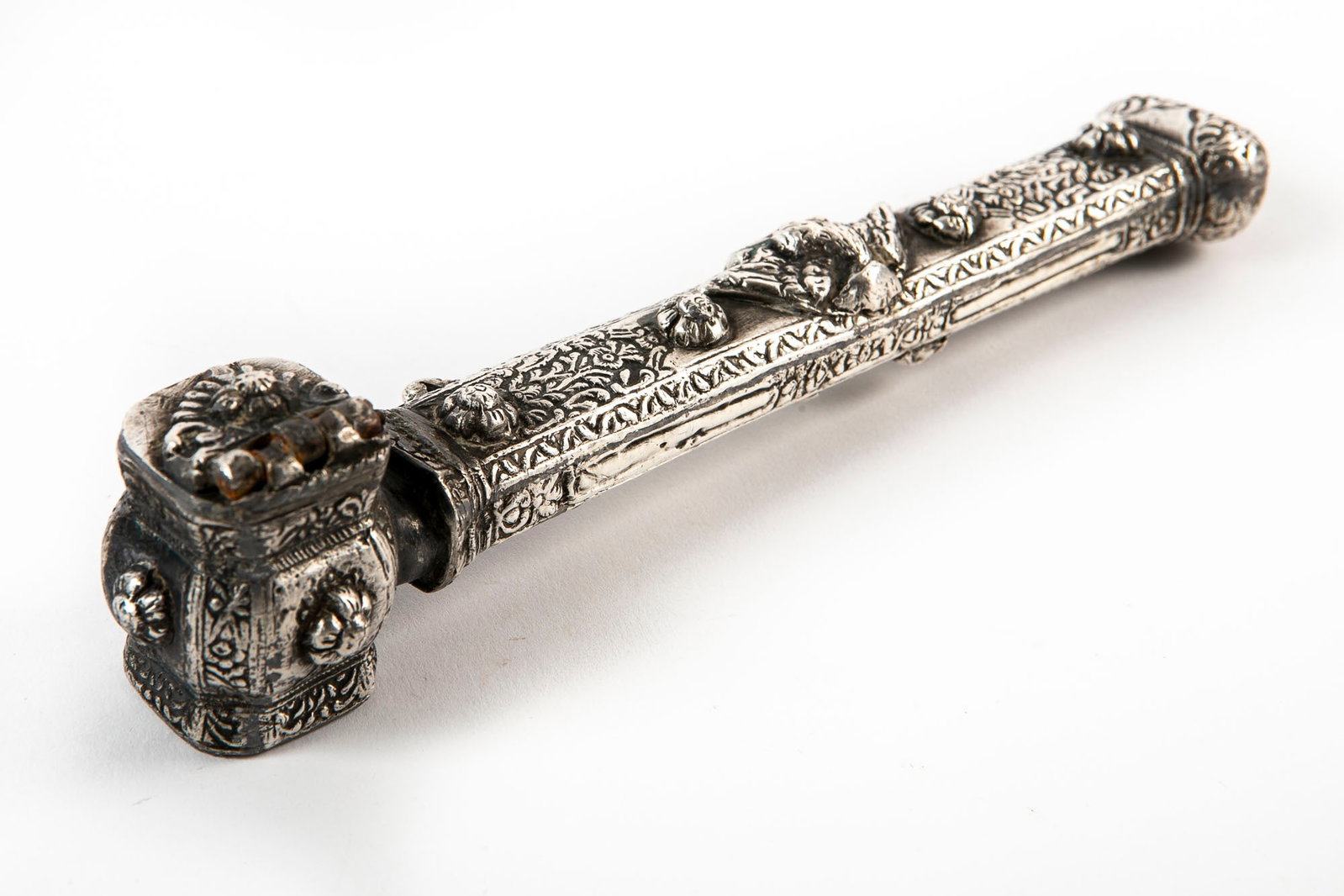 antique inkstand (Divit) made of silver, total weight: 255 grams, length: 22 cm, (1 of 6)