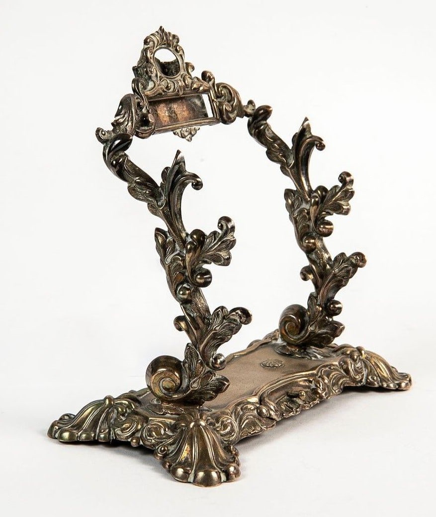 Antique Austro-Hungarian desk stand from 1852, includes a holder for writing instruments and a (1 of 9)