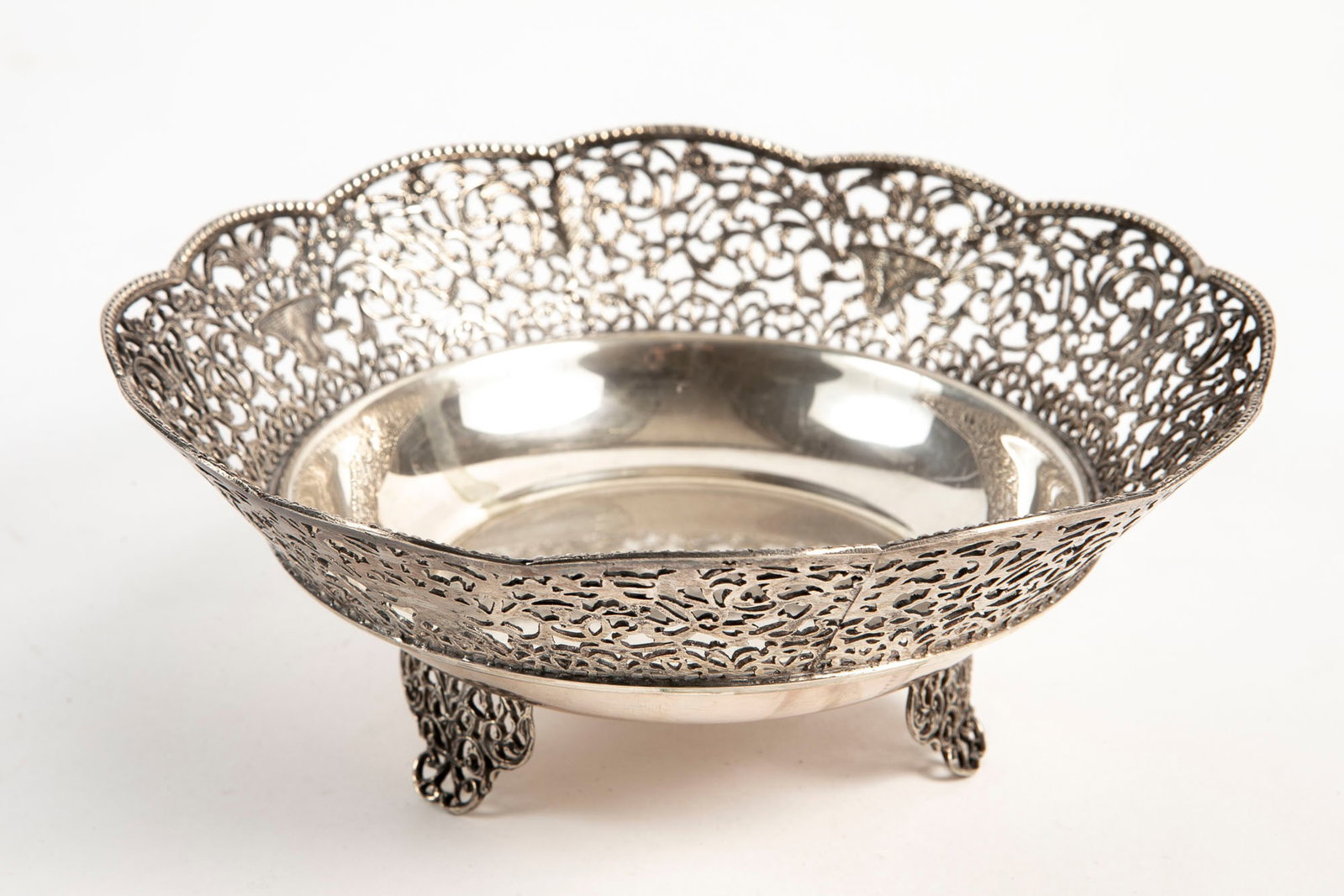 Italian desktop silverware, made in Florence, Italy, made of 800 silver, bearing the silversmith (1 of 5)