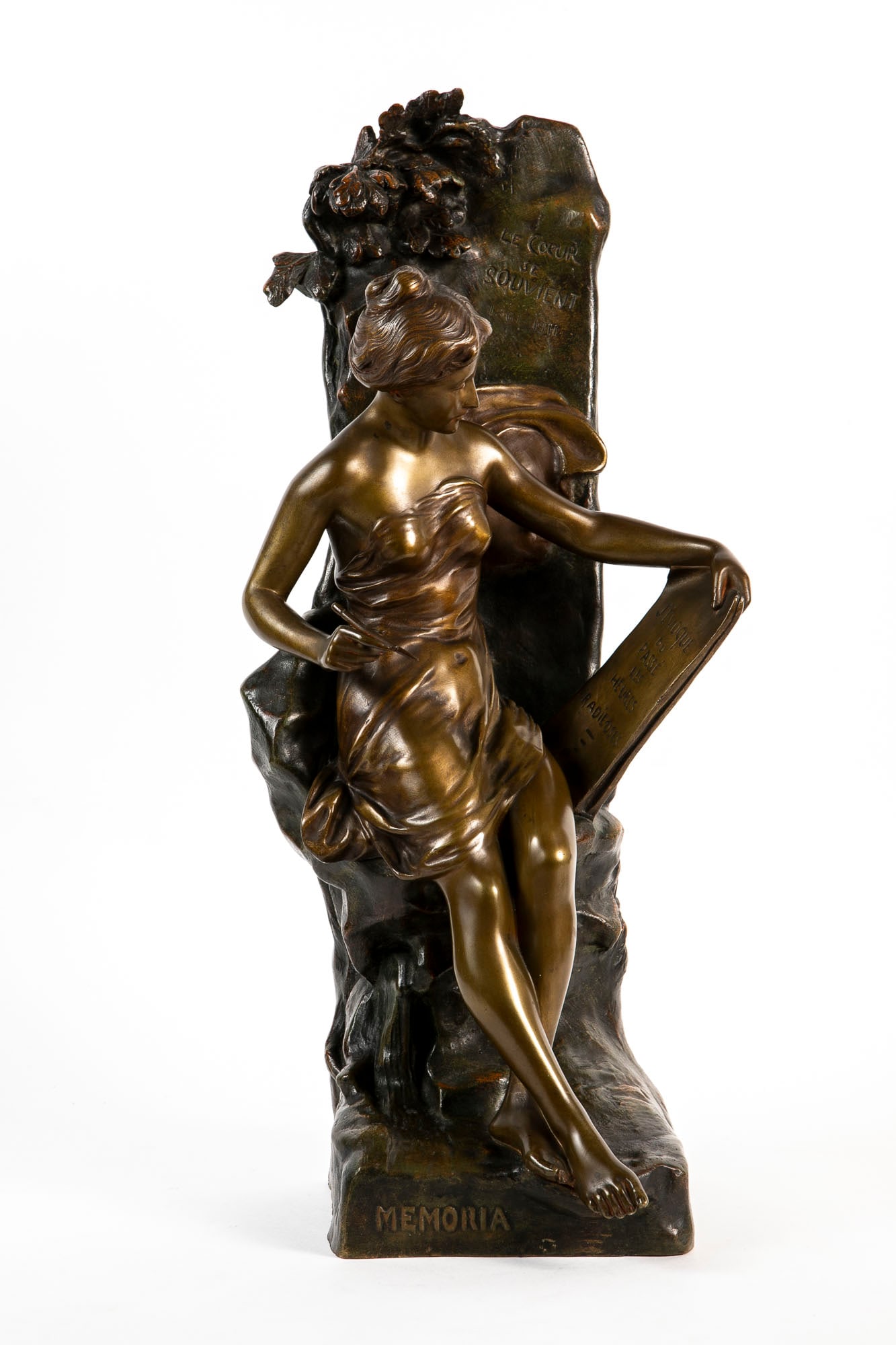 Emile Louis Picault (French, 1833-1915) - Antique French bronze sculpture, early 20th century, (1 of 8)