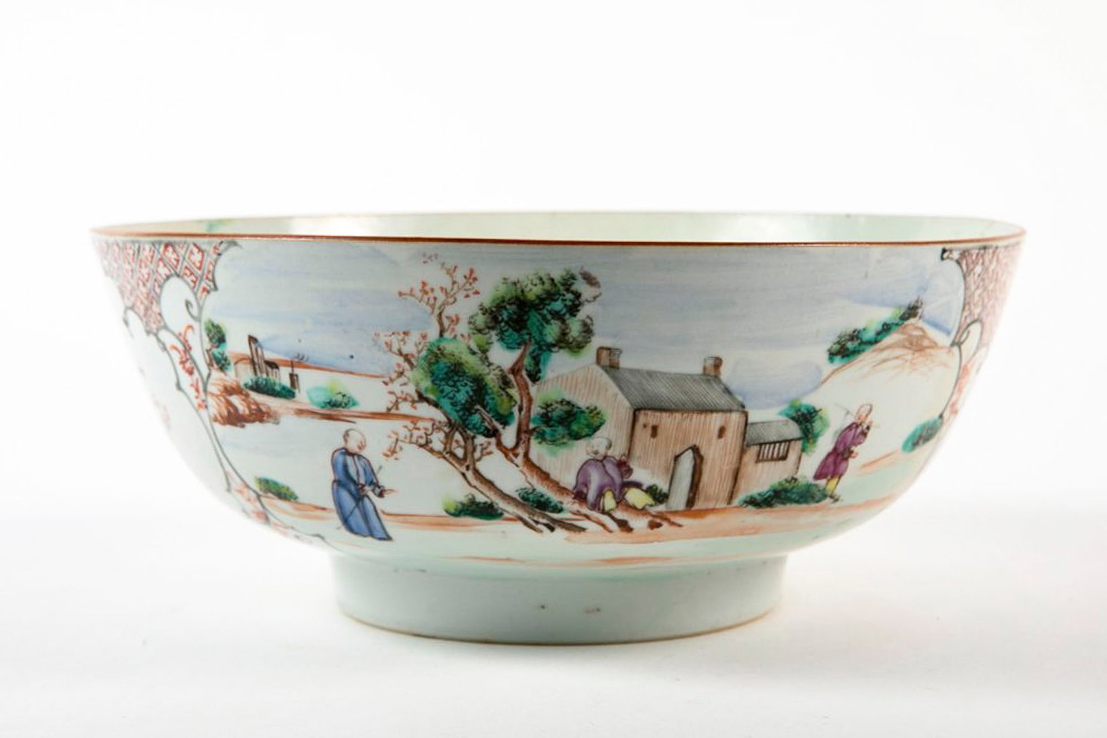 An antique Chinese porcelain bowl (Chinese Export) from the 18th century (Emperor Jiaqing Period, (1 of 5)