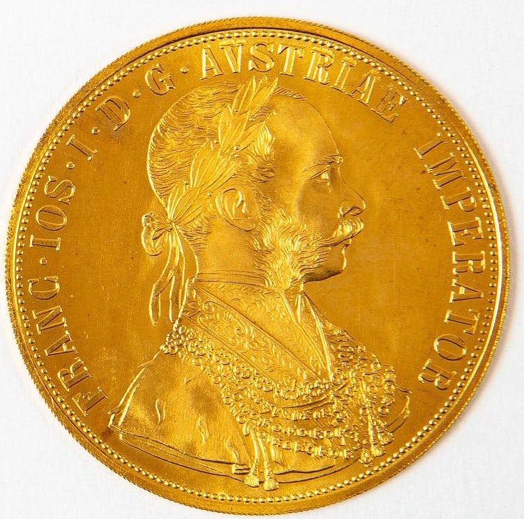 1915 Austrian 4 Ducat gold coin, Gold: 986, Weight: 13.97 grams. (1 of 5)