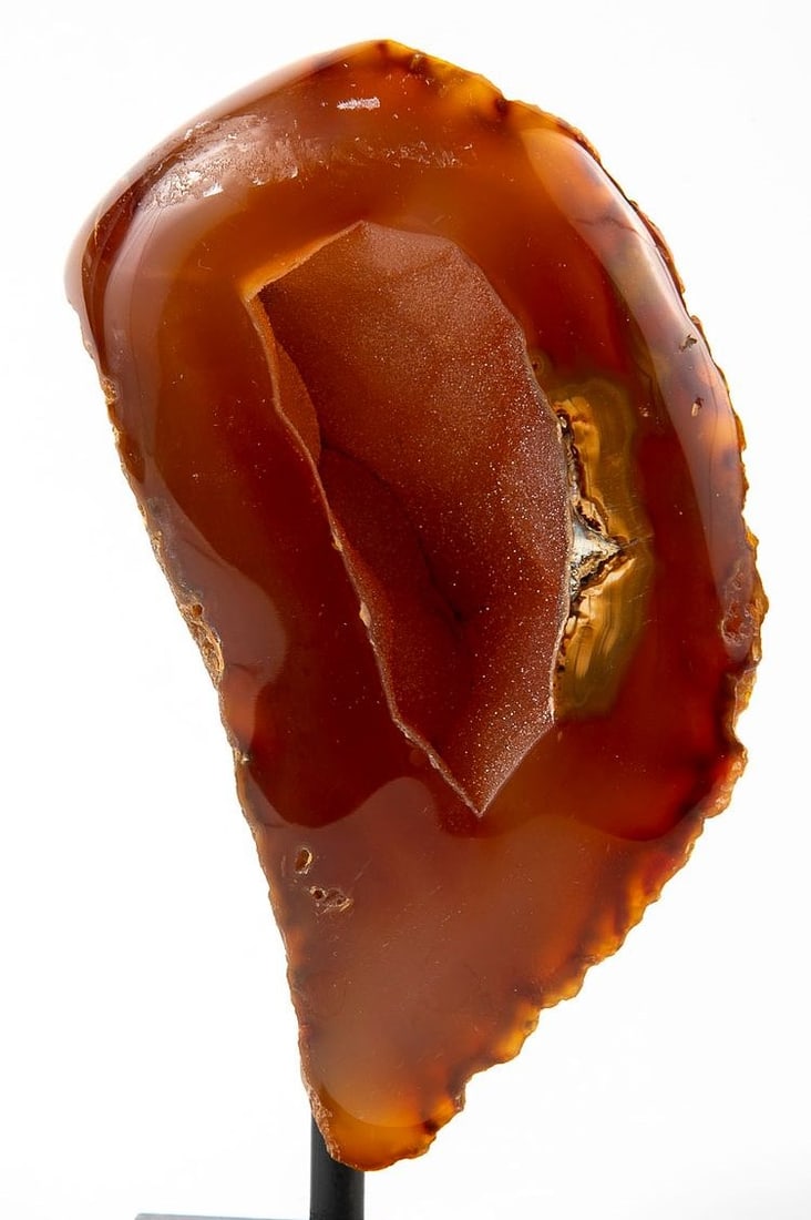 Natural agate stone, comes with a stand, AA quality, Brazil, Total weight: 500 grams, total height: (1 of 8)