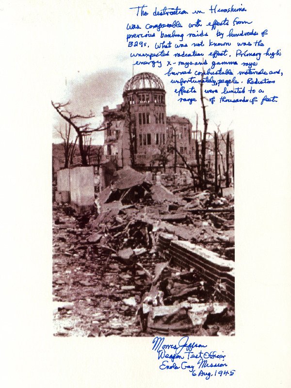 Signed Photo of Hiroshima by Weapons Officer UACC