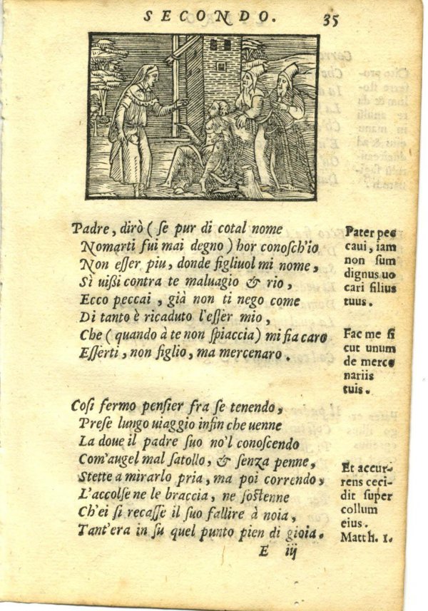 Venetian 1567 religious woodcut Leaf of the Last