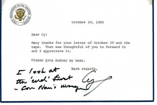 George Bush Autograph Letter Signed UACC PADA