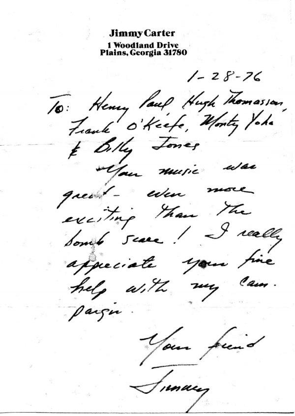 Jimmy Carter Autograph Letter Signed UACC PADA