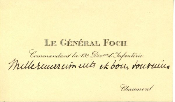 Ferdinand Foch Document Signed UACC PADA