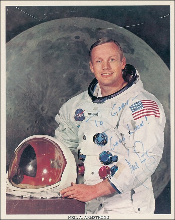 Neil Armstrong Signed Photo UACC PADA
