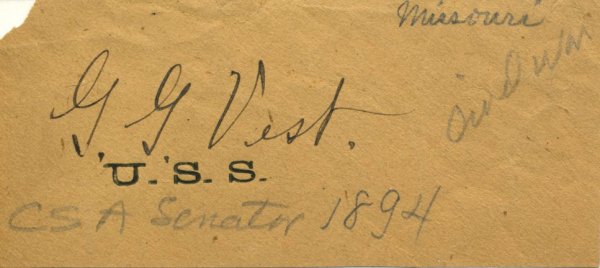 George Vest Signed UACC PADA