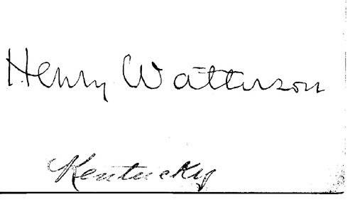 Henry Watterson Signed UACC PADA