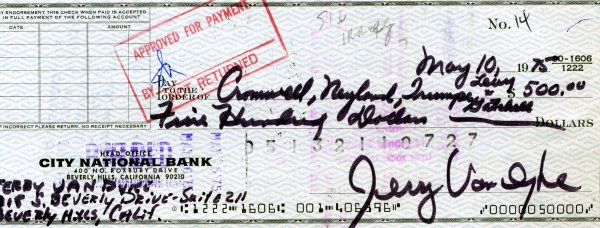 Collection Hollywood Checks Signed Ava Gard - 3