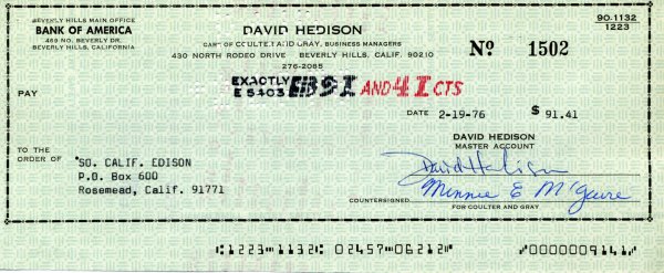 Collection Hollywood Checks Signed Ava Gard - 4