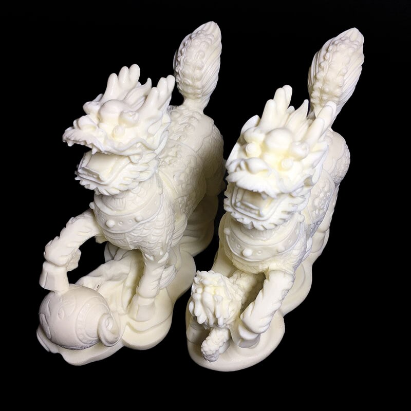 Pair Kirin Decorative China Mythical Animal Statue (1 of 4)