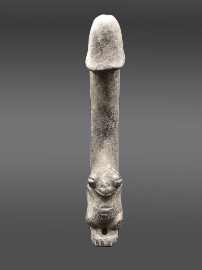 Ancient Chinese Meteoritic Nephrite Phallus Statue (1 of 4)