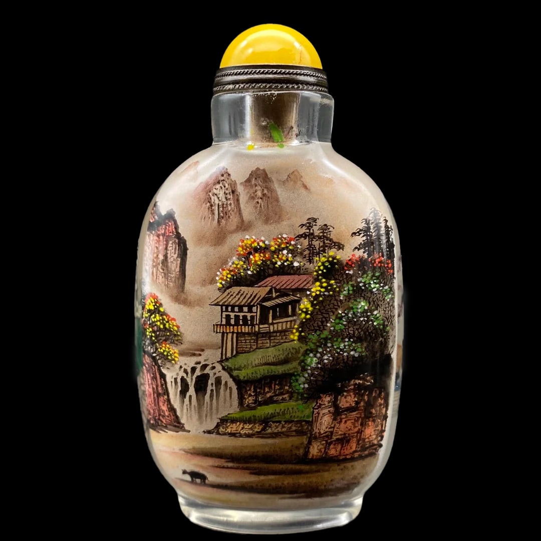 Handcrafted Chinese Painting Design Snuff Bottle (1 of 3)