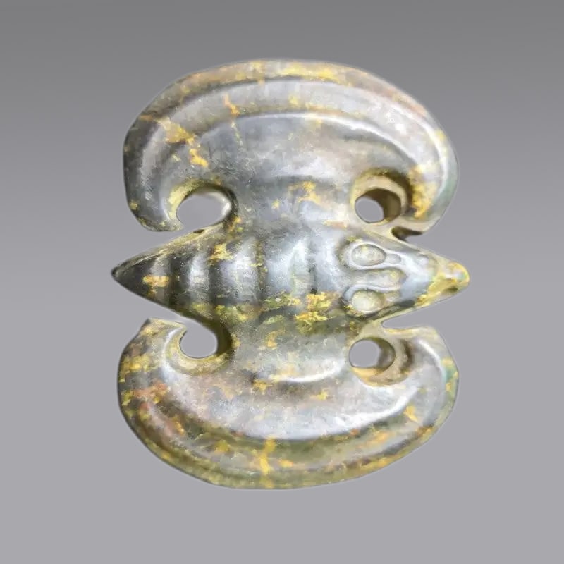 Oriental Rare Collectible Meteorite Carved Amulet (1 of 3)