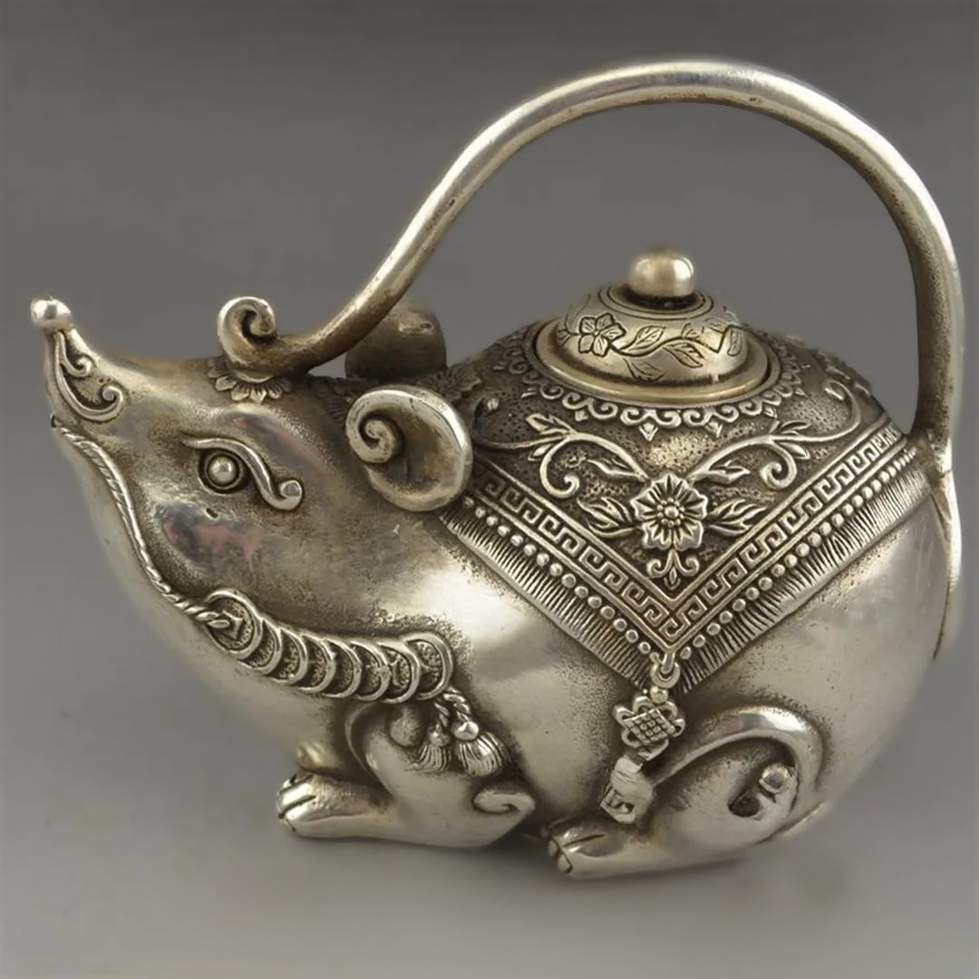 Intricate Vintage Style Copper Rat Kettle Teapot (1 of 4)