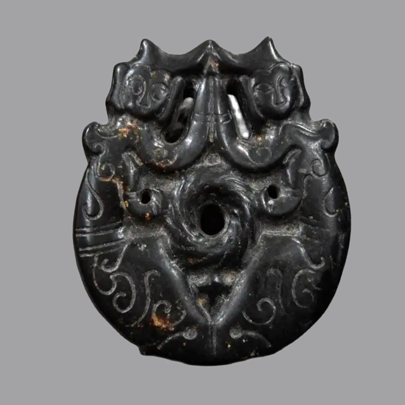 Old Tibetan Meteorite Mermaid Talisman Ornament (1 of 3)