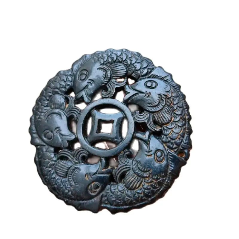 Hongshan Meteorite Fish Pendant Amulet Old Style (1 of 2)