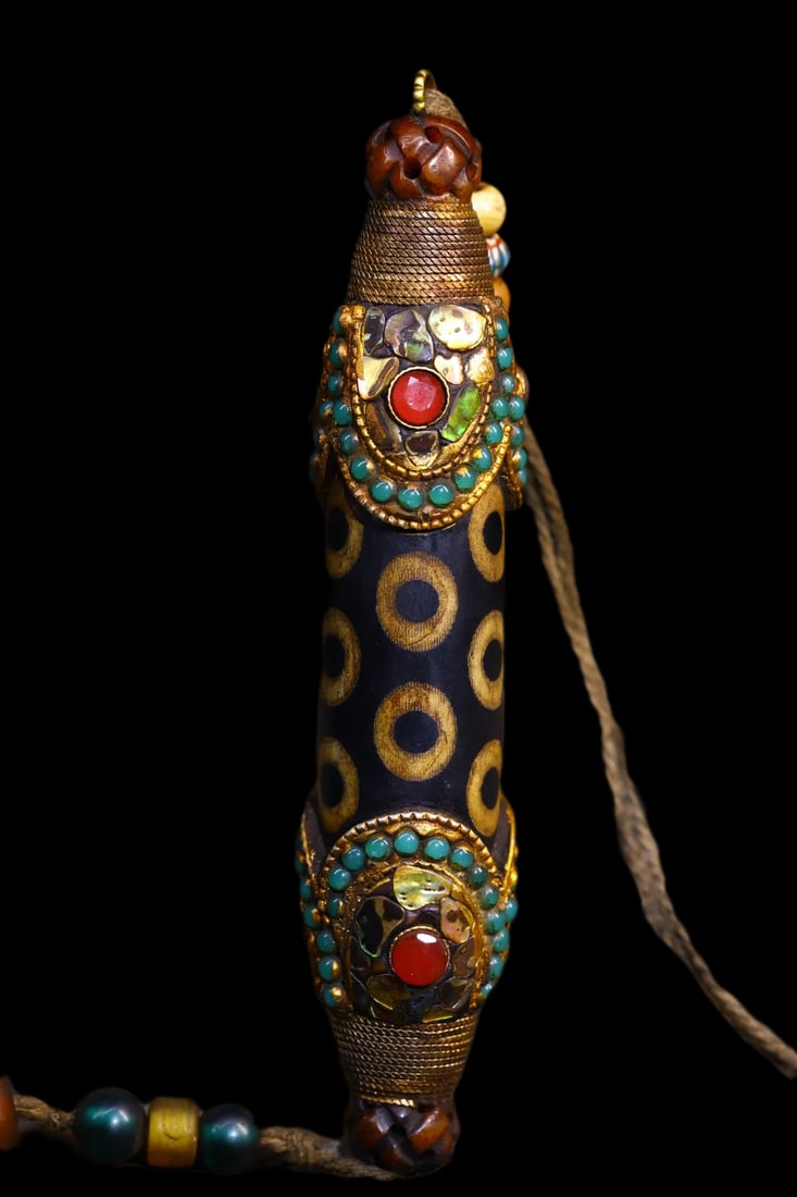 Tibet Old Style Agate Shell gZi Bead Buddha Amulet (1 of 3)