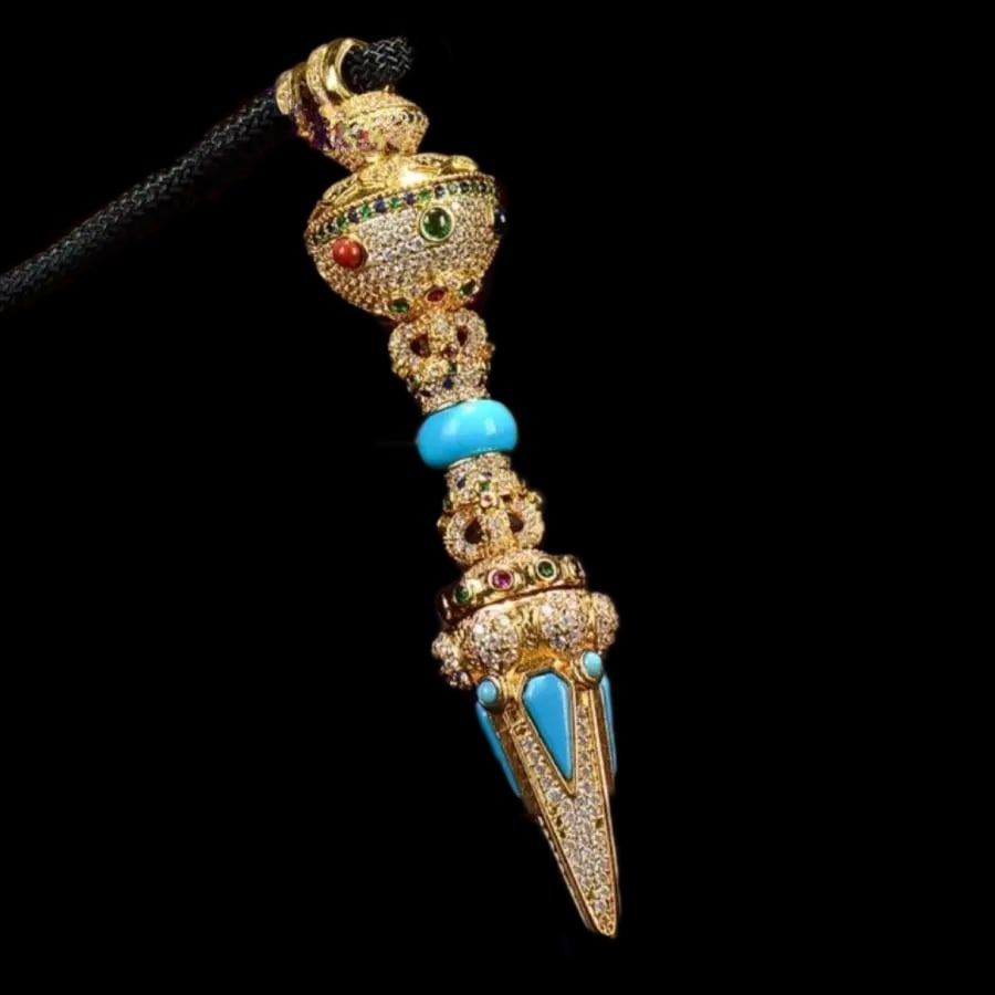 Chinese Collectible Thai Buddhist Phurba Pendant (1 of 2)