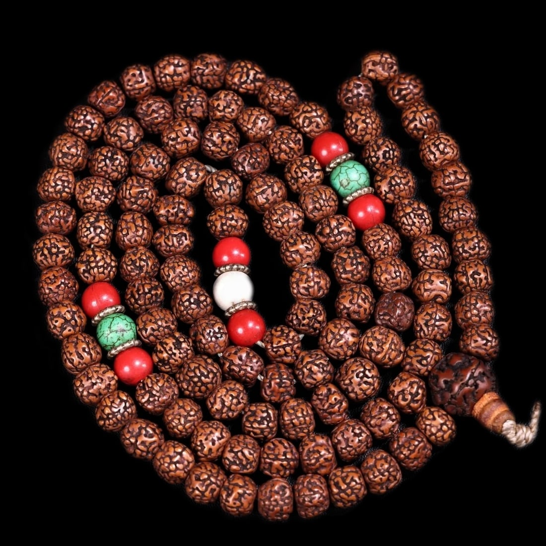 Spiritual Tibetan Pipal Seed Buddha Beads Necklace (1 of 6)