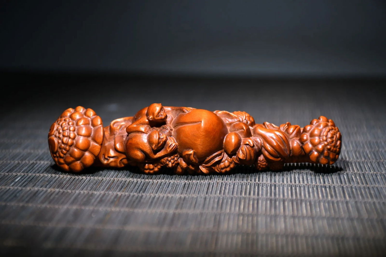 Collectible Chinese Monkeys Ruyi Boxwood Scepter (1 of 4)