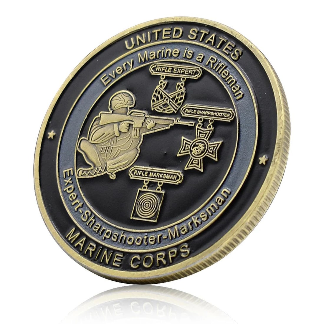 Rare Collectible Bronze US Army Metal Coin Medal (1 of 2)