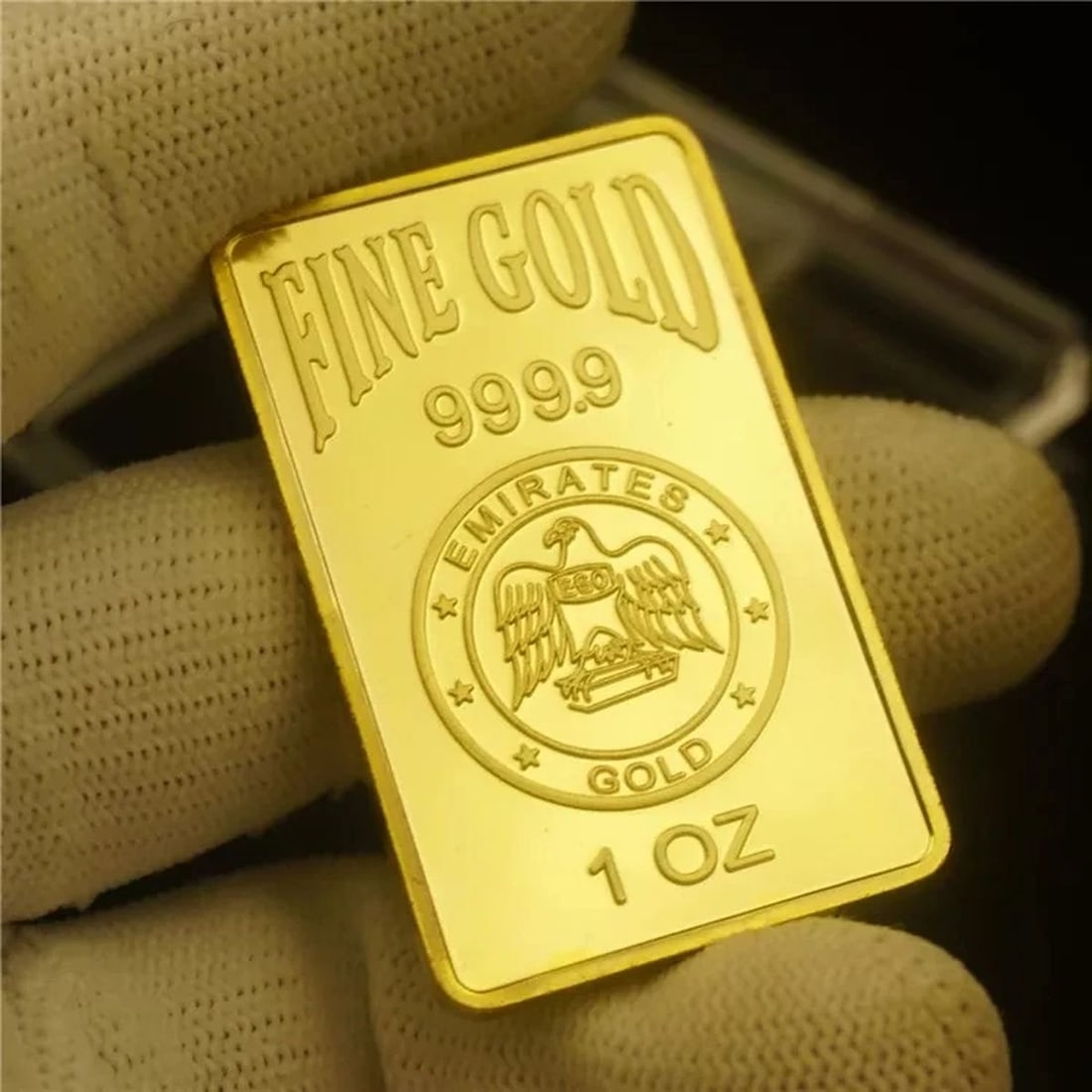 Rare Unique Collectible Flower Gilt Ingot Bullion (1 of 2)