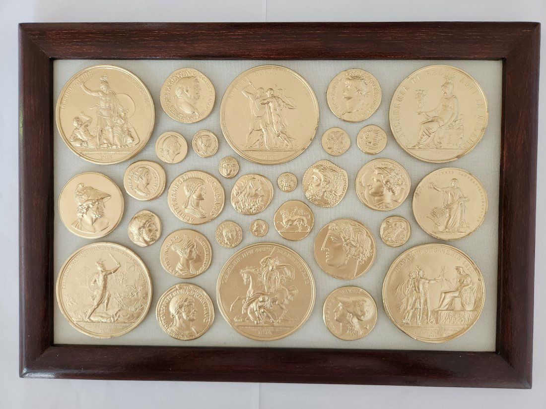 Museum display of gold Roman, Greek, and Russian ancient coins, and medals. (1 of 15)