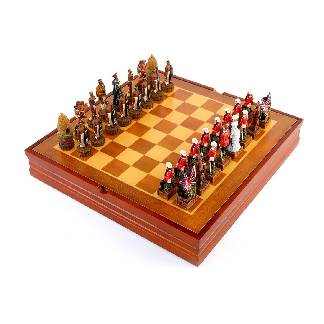Wooden Board Old War Motif Figurines Table Game (1 of 7)