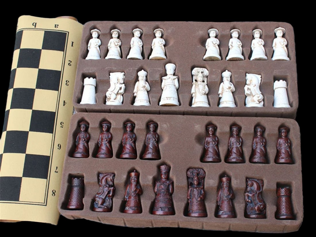 Chinese Themed Vintage-Style Resin Figurines Chess (1 of 10)