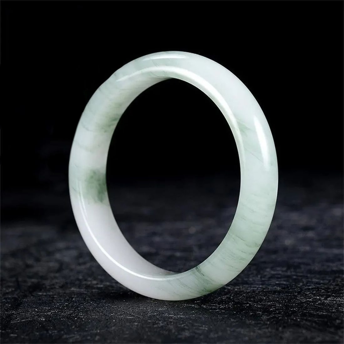 Chinese Traditional Tianshan Jade Bracelet Bangle: Size: Inner Diameter 60 mm. Materials: Tianshan jade. Condition: New. Bracelet crafted from Tianshan jade. Tianshan Jade has been treasured for centuries in Chinese culture, symbolizing purity, prospe