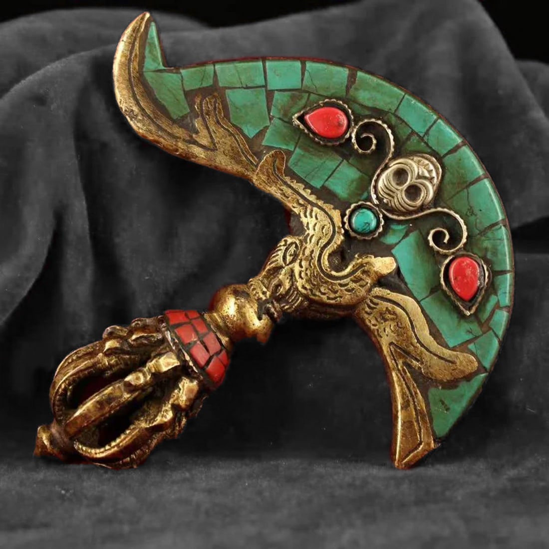 Retro Chinese Handmade Buddhism Copper Vajra Dojra (1 of 4)