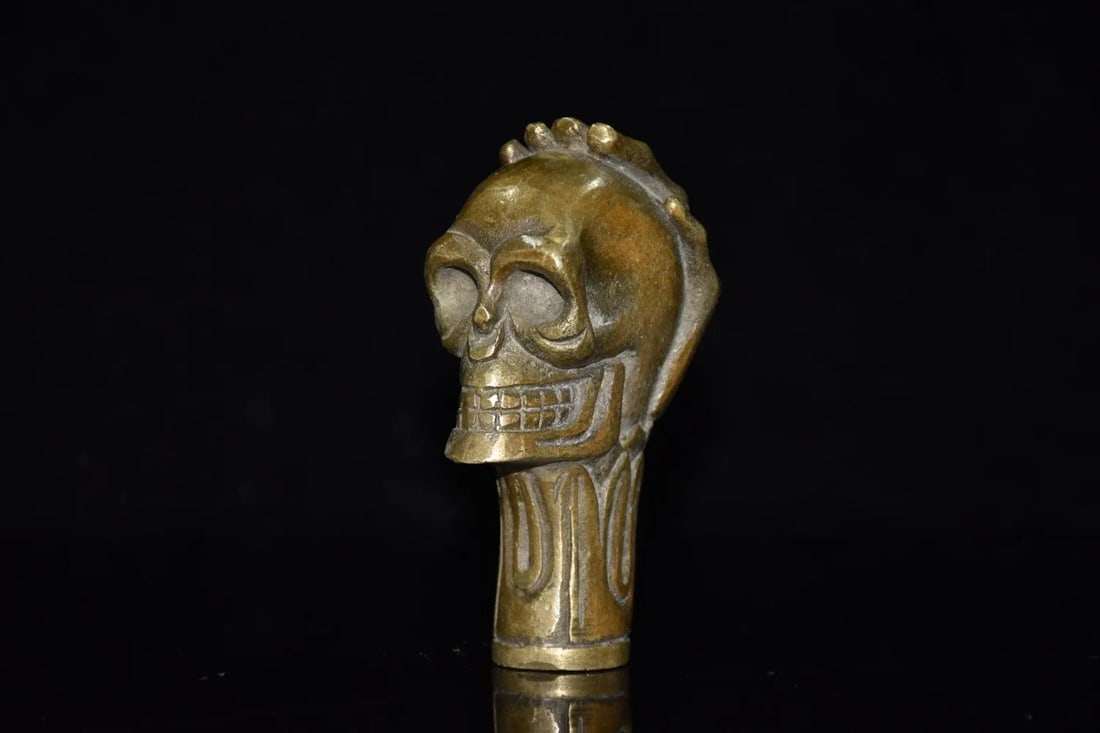 Collectible Skull Design Cane Walking Stick Head (1 of 4)