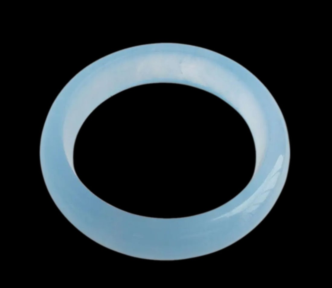 Pure Ice Blue Jade Women Emerald Jewelry Bracelet (1 of 4)