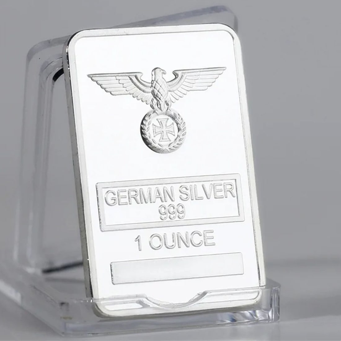 Collectible Replica Silver Plated Bar Eagle Motif Auction
