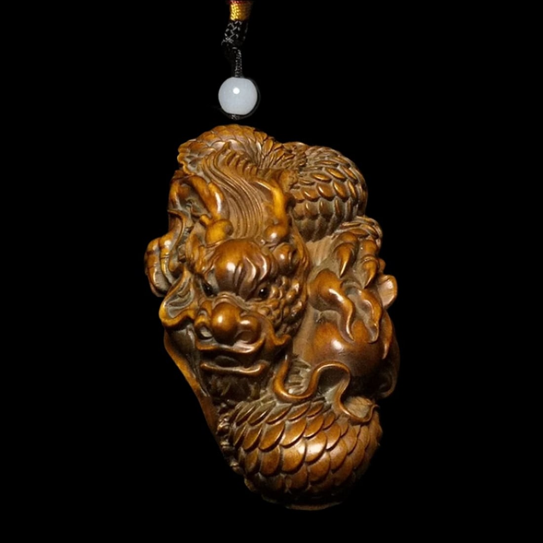 Chinese Collectible Hand-Carved Boxwood Netsuke (1 of 4)